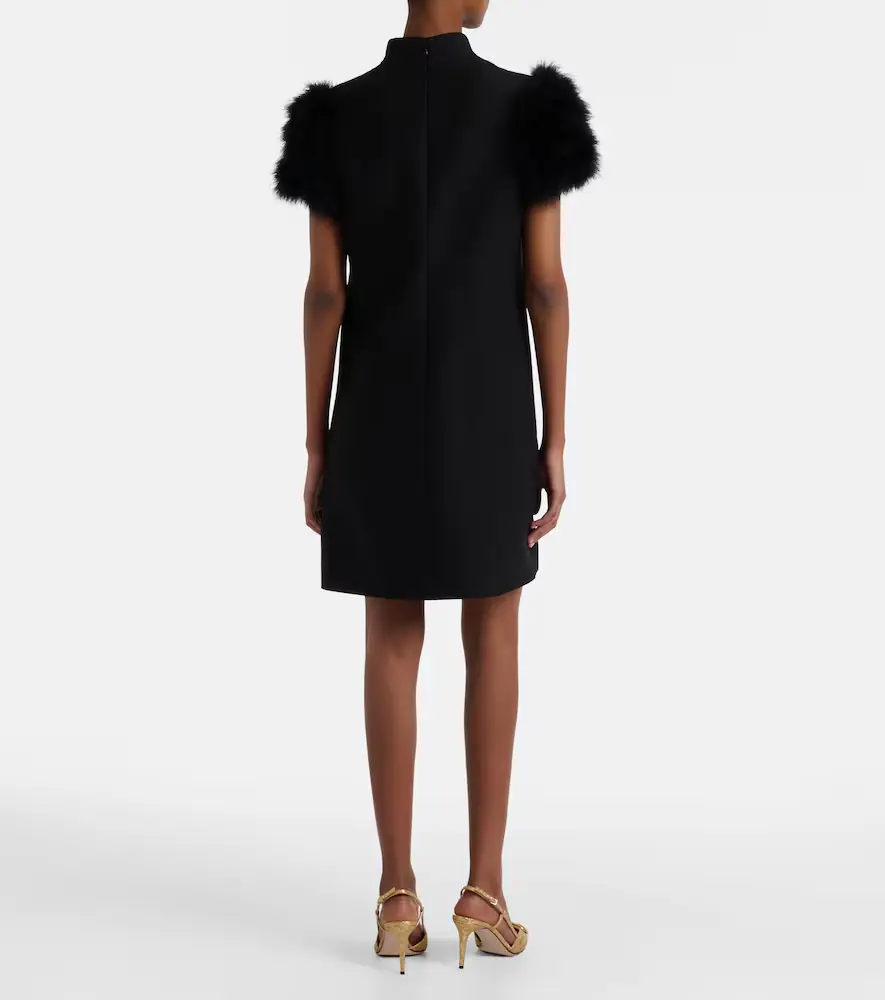 Valentino Garavani Crepe Couture feather-trimmed minidress | Thumbnail 5 Valentino Garavani Crepe Couture feather-trimmed minidress | Thumbnail 5