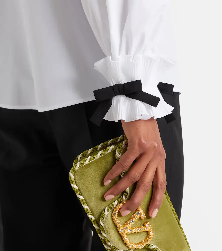 Valentino Garavani Bow-detail cotton-blend poplin shirt | Thumbnail 4 Valentino Garavani Bow-detail cotton-blend poplin shirt | Thumbnail 4