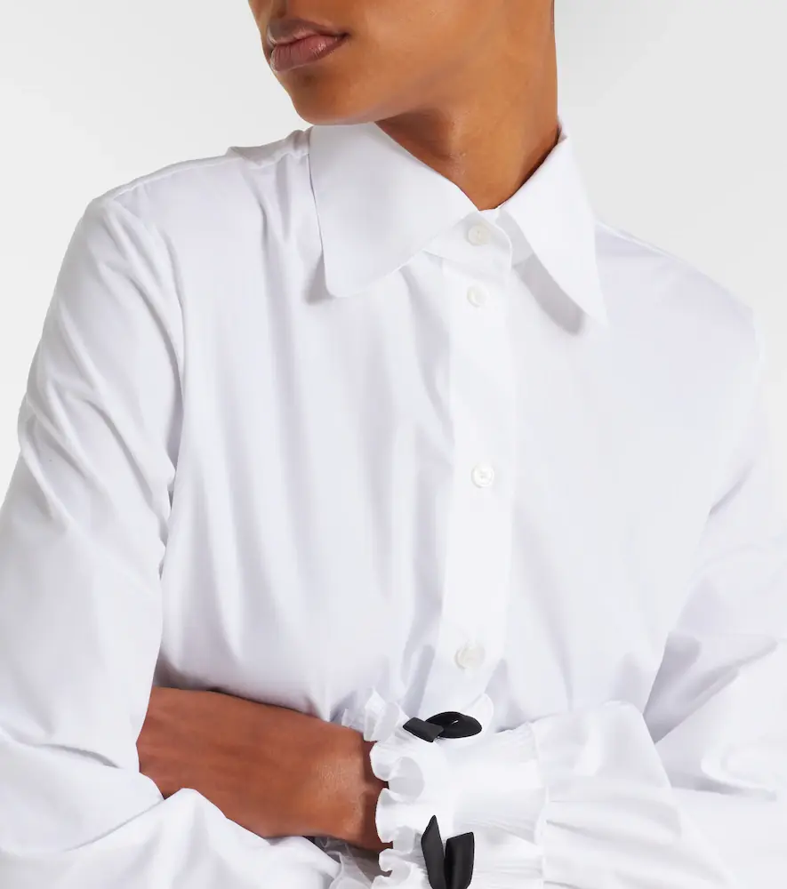 Valentino Garavani Bow-detail cotton-blend poplin shirt | Thumbnail 5 Valentino Garavani Bow-detail cotton-blend poplin shirt | Thumbnail 5