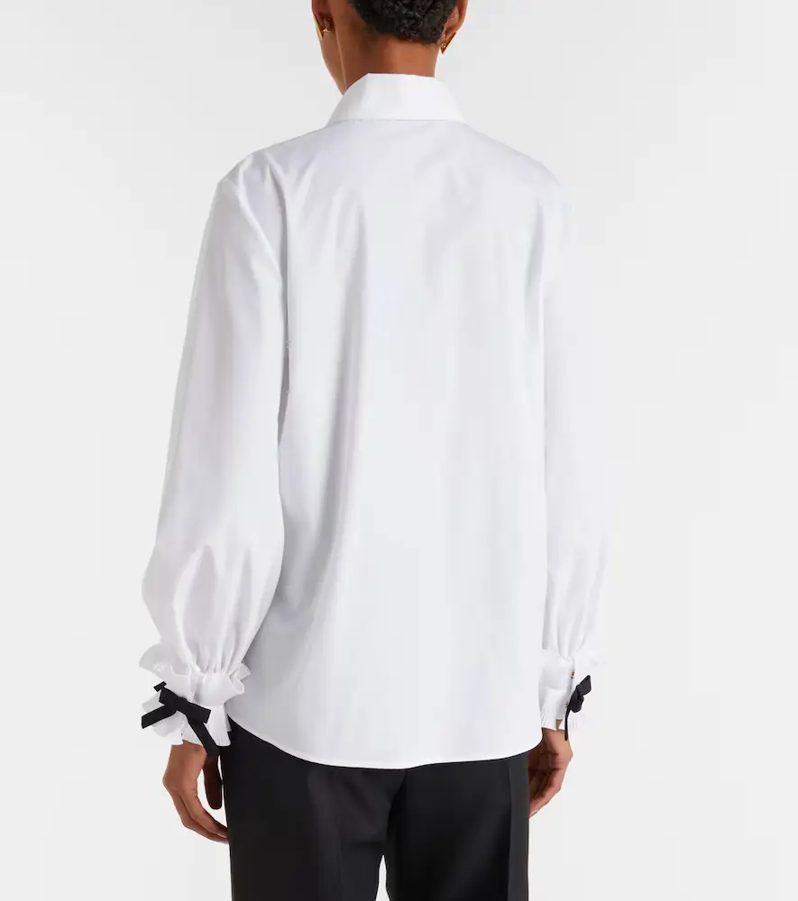 Valentino Garavani Bow-detail cotton-blend poplin shirt | Thumbnail 6 Valentino Garavani Bow-detail cotton-blend poplin shirt | Thumbnail 6
