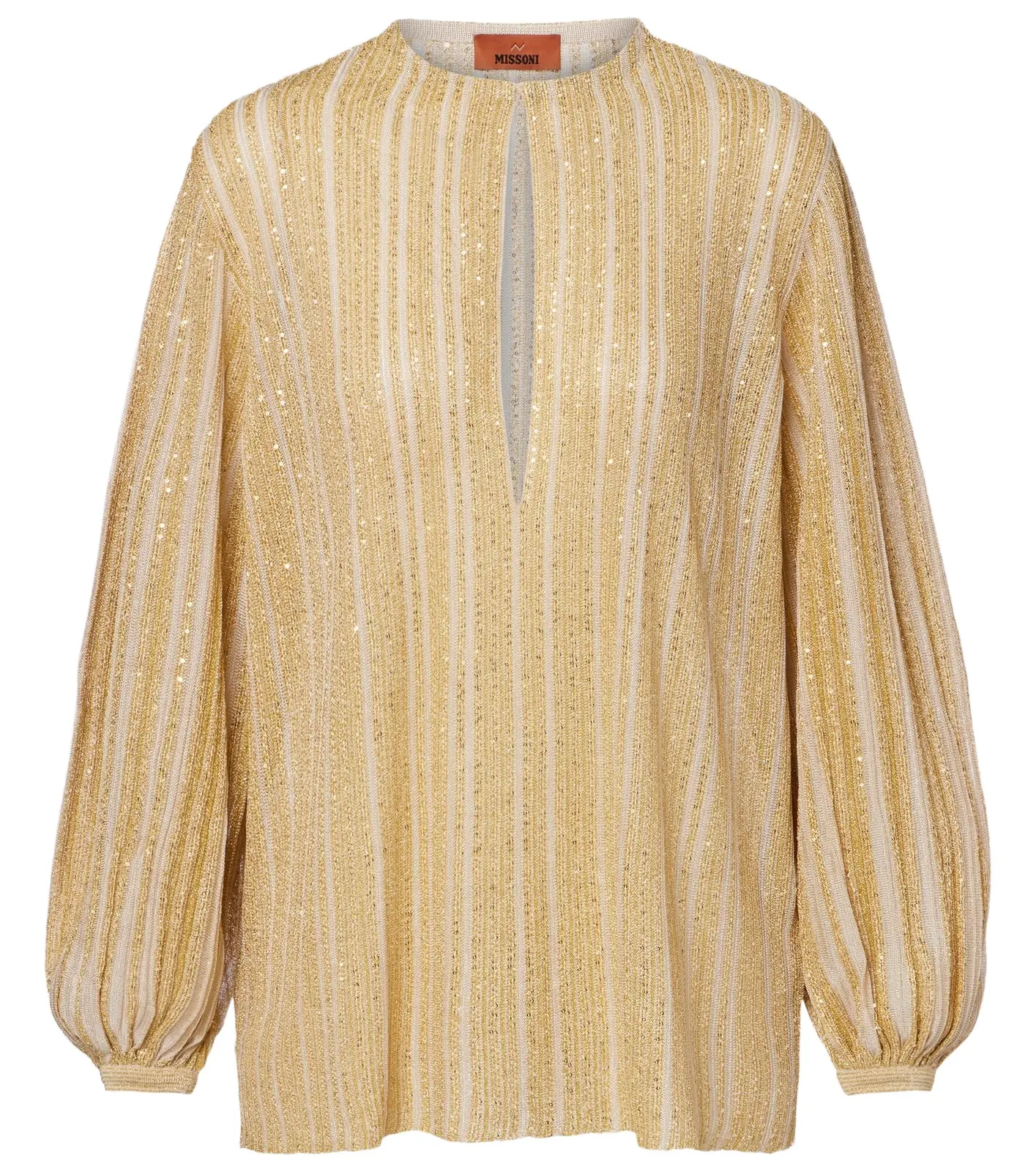 Cutout lamé blouse