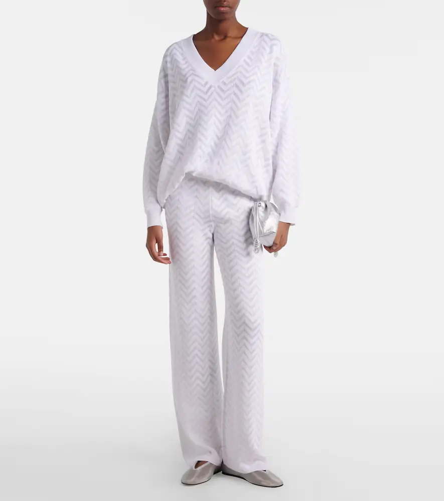 Missoni Chevron cotton-blend wide-leg pants | Thumbnail 3 Missoni Chevron cotton-blend wide-leg pants | Thumbnail 3