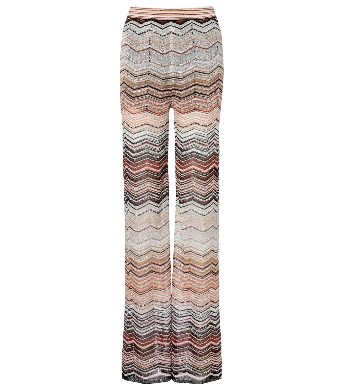 Zigzag lamé wide-leg pants Zigzag lamé wide-leg pants