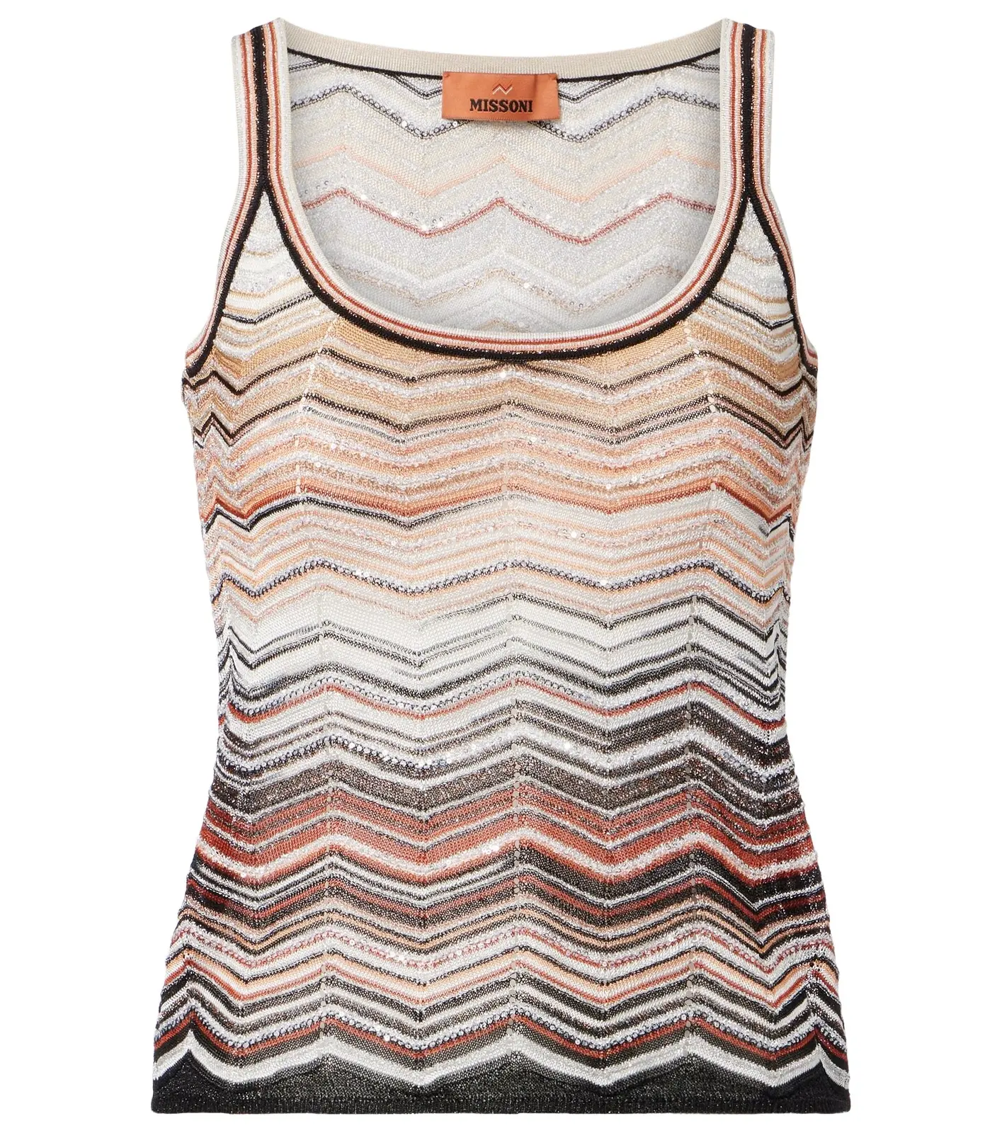 Zigzag sequined lamé top Zigzag sequined lamé top