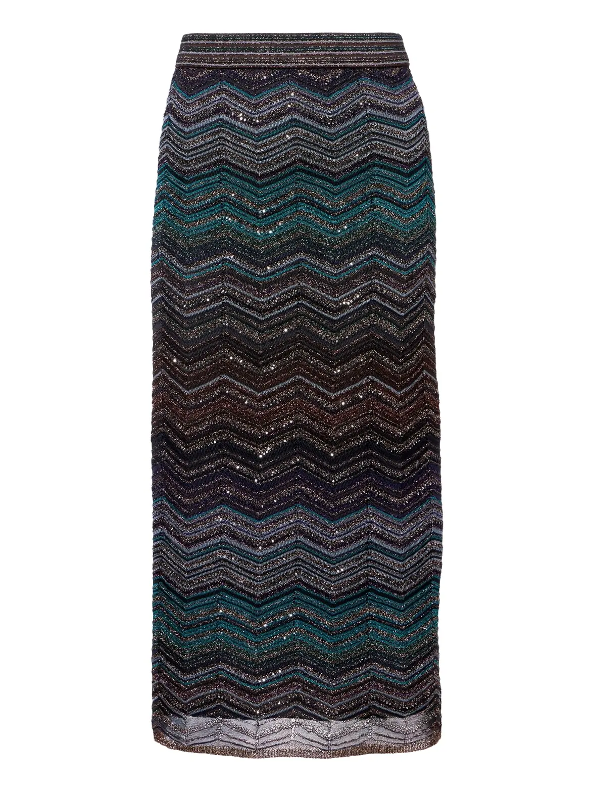 Missoni Zigzag lamé midi skirt