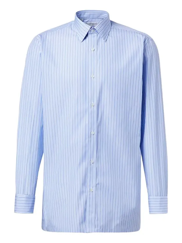 Striped cotton poplin shirt