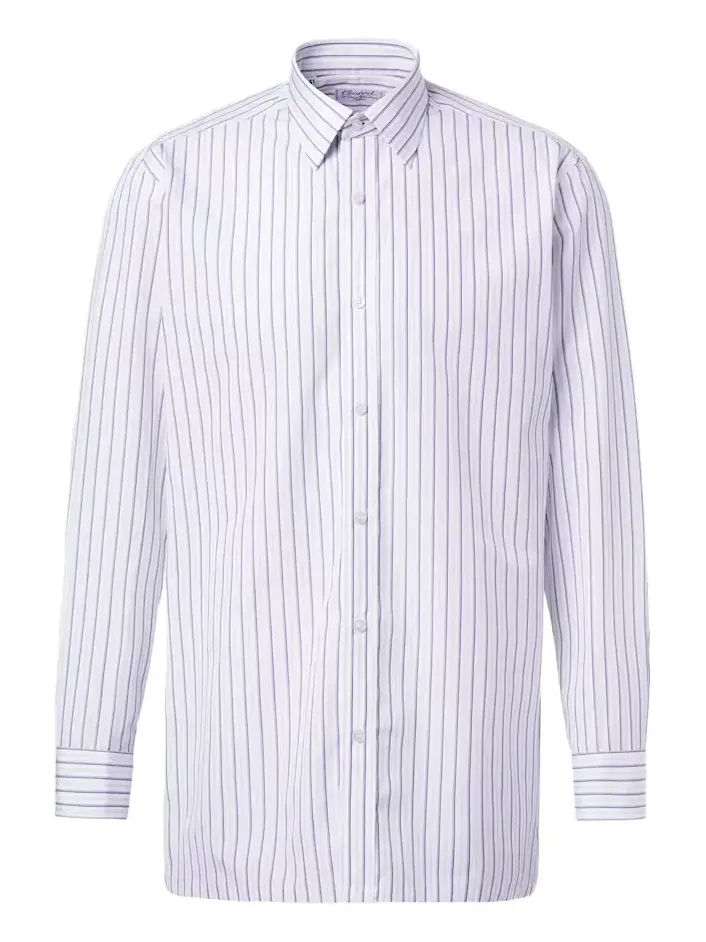 Striped cotton poplin shirt