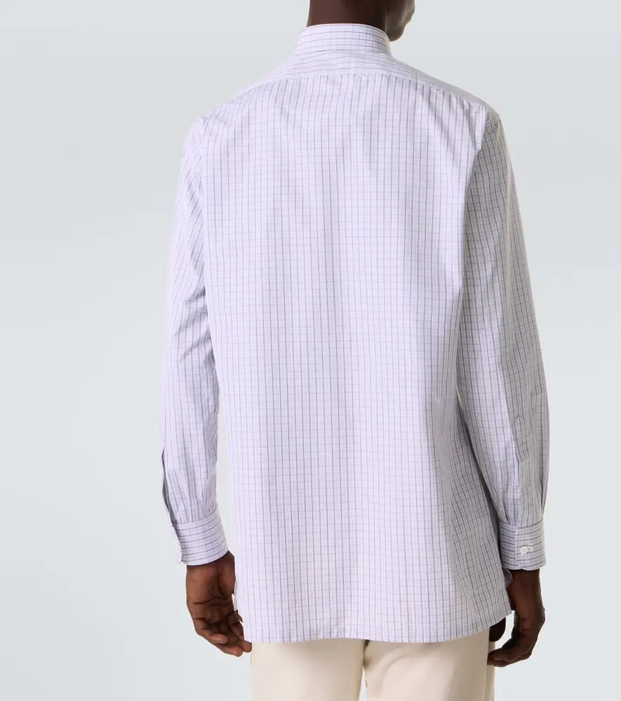 Charvet Checked cotton poplin shirt | Thumbnail 3 Charvet Checked cotton poplin shirt | Thumbnail 3
