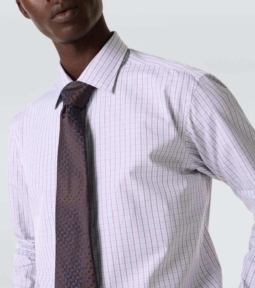 Charvet Checked cotton poplin shirt | Thumbnail 5 Charvet Checked cotton poplin shirt | Thumbnail 5