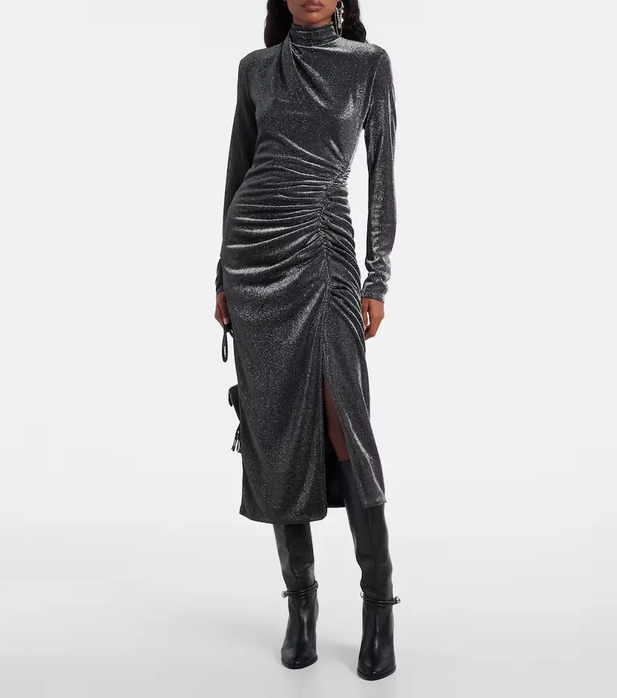 Marant Étoile Jenisa draped gathered midi dress | Thumbnail 6