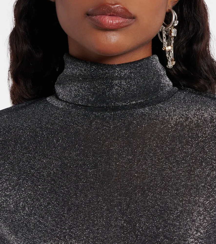Marant Étoile Jadia jersey lamé turtleneck top | Thumbnail 4
