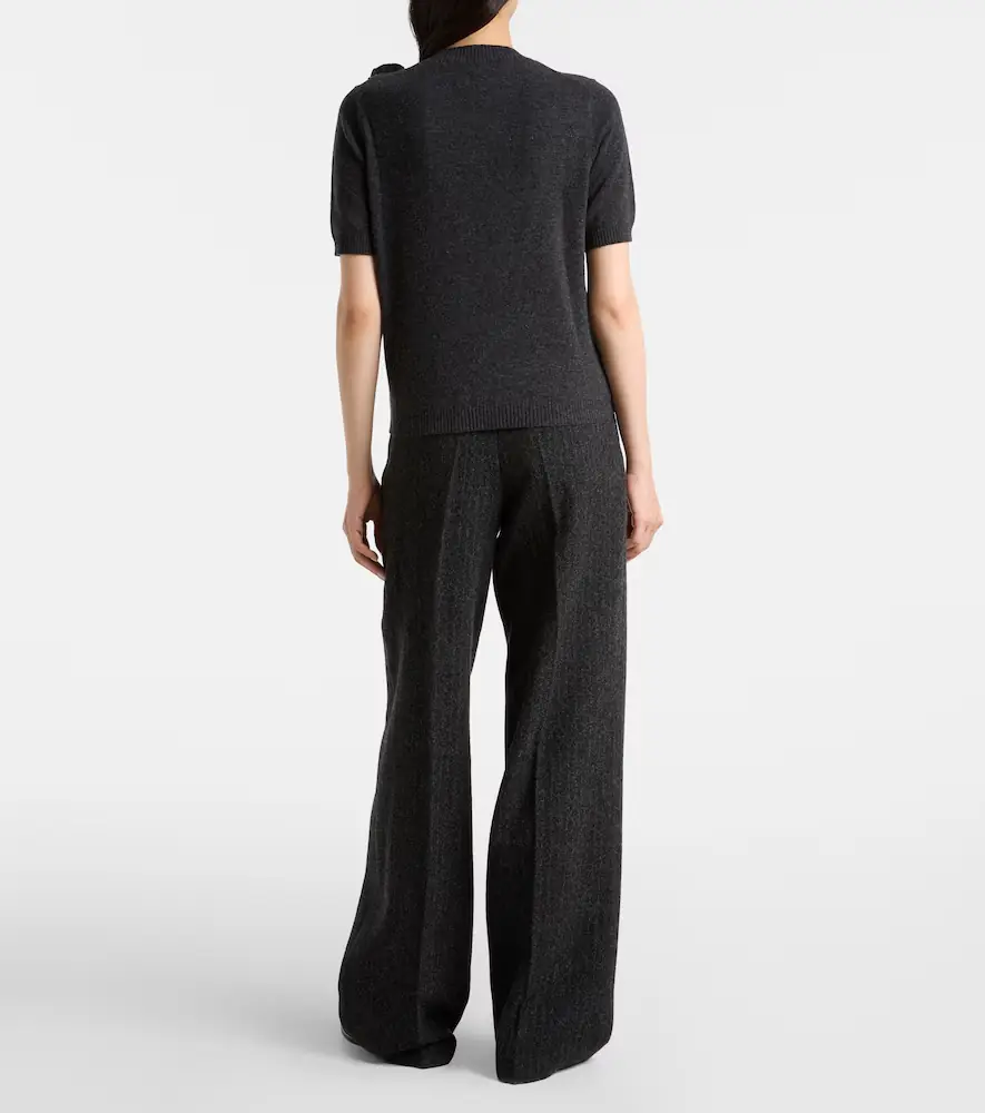 Jardin des Orangers Floral-appliqué wool and cashmere sweater | Thumbnail 5