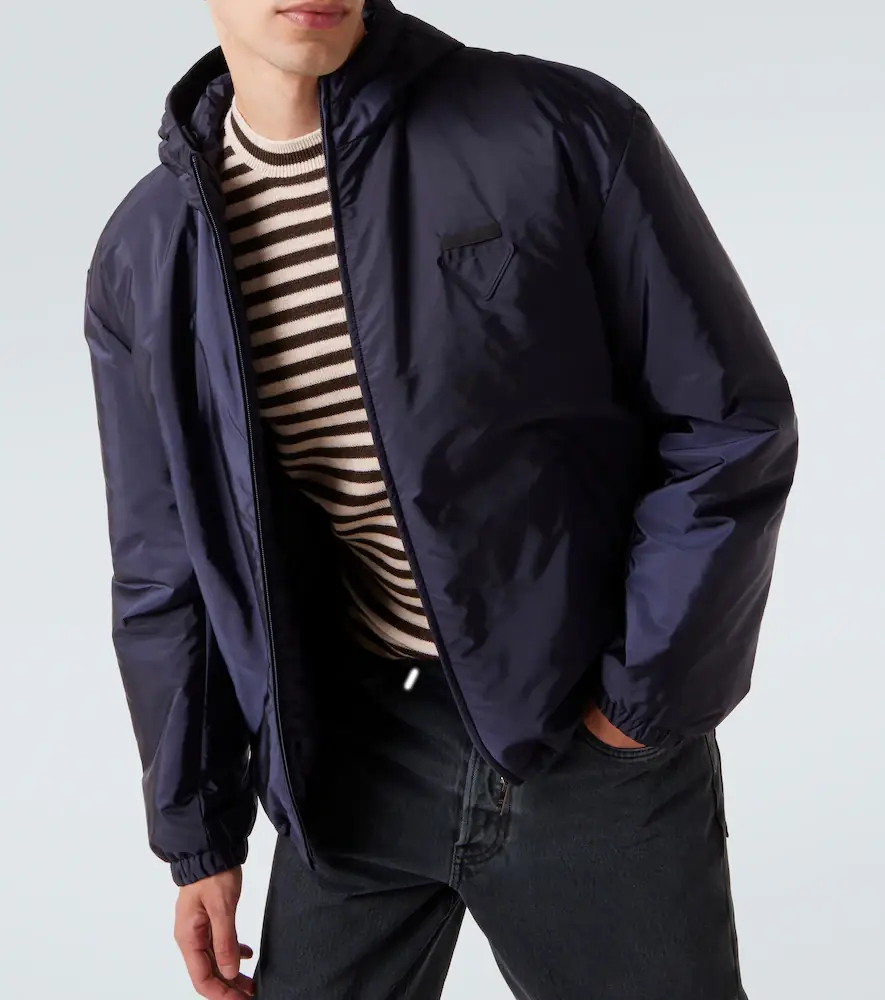 Prada Hooded Re-Nylon jacket | Thumbnail 3 Prada Hooded Re-Nylon jacket | Thumbnail 3