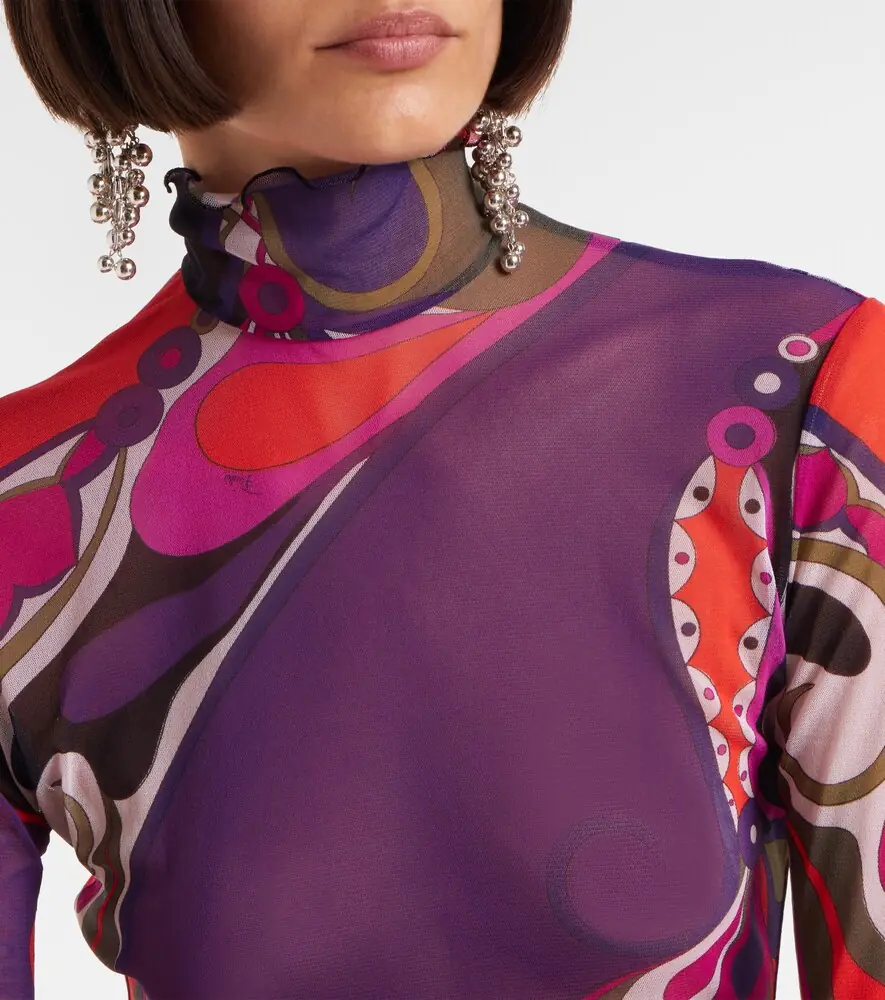 PUCCI Orchidee tulle top | Thumbnail 4 PUCCI Orchidee tulle top | Thumbnail 4
