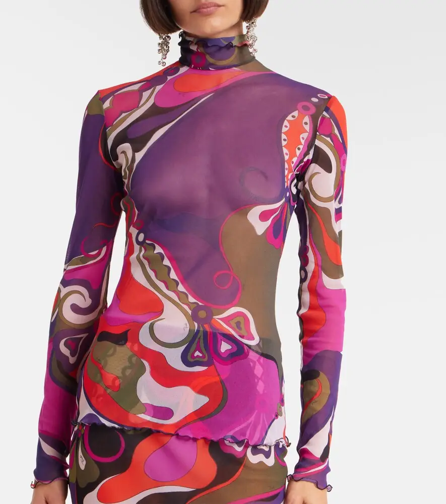 PUCCI Orchidee tulle top | Thumbnail 5 PUCCI Orchidee tulle top | Thumbnail 5