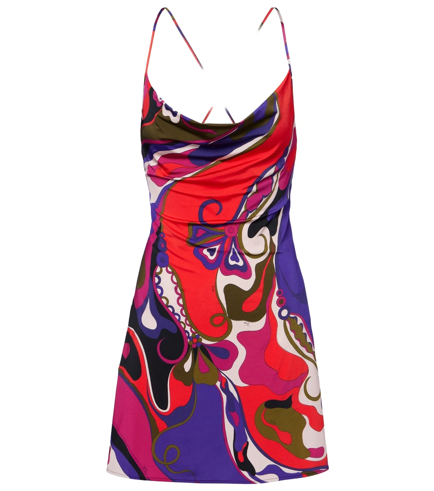 Orchidee satin jersey minidress