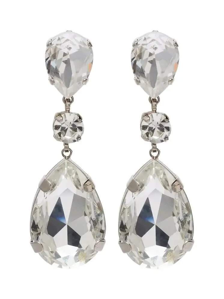 Crystal-embellished clip-on earrings Crystal-embellished clip-on earrings