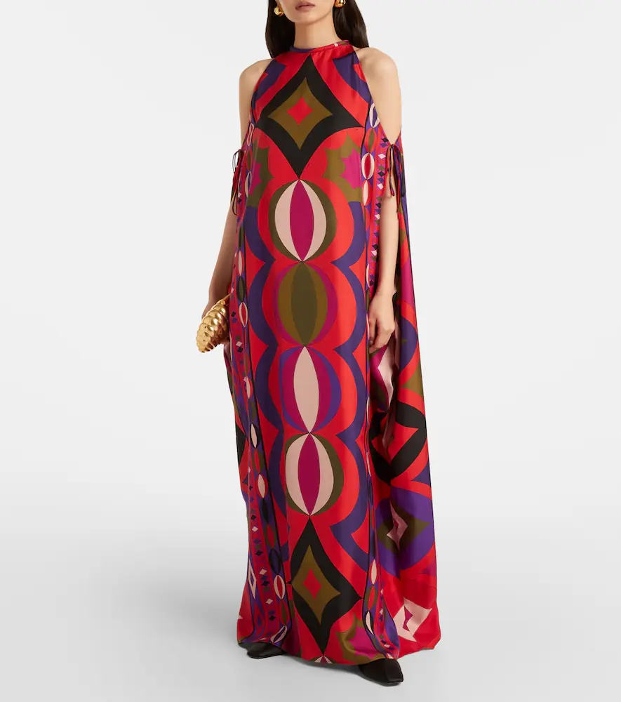 PUCCI Collane cutout silk kaftan | Thumbnail 3 PUCCI Collane cutout silk kaftan | Thumbnail 3
