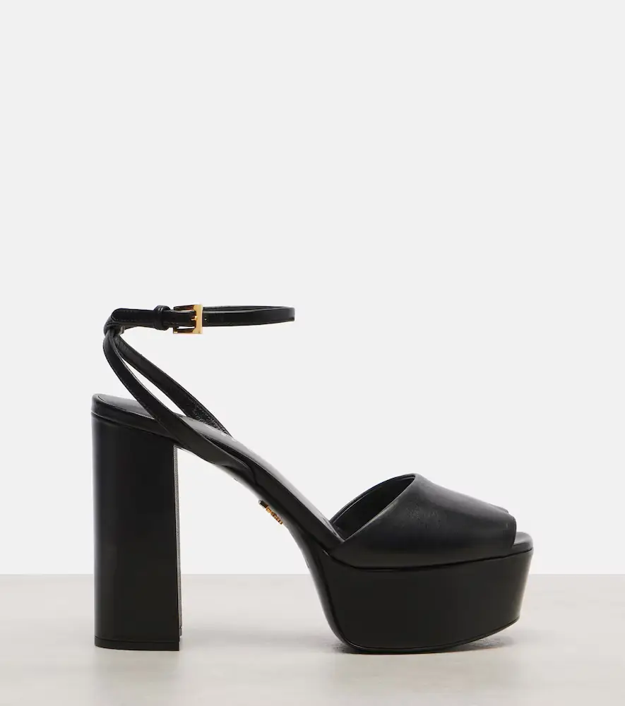 Prada Leather platform sandals | Thumbnail 4 Prada Leather platform sandals | Thumbnail 4