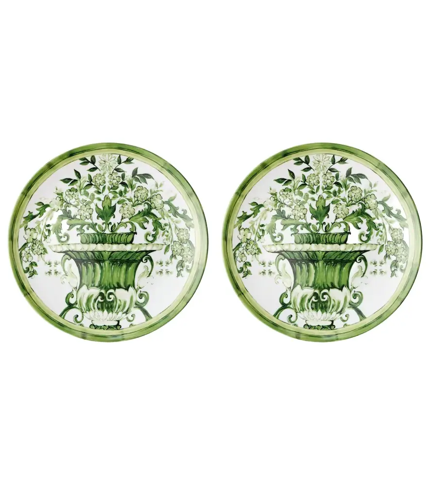 Dolce & Gabbana Casa Verde Maiolica set of 2 dinner plates | Image 1 Dolce & Gabbana Casa Verde Maiolica set of 2 dinner plates | Image 1