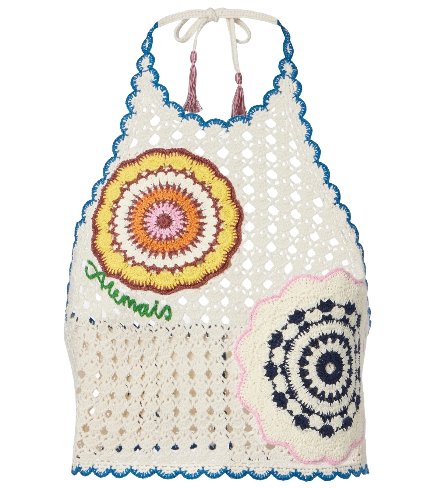 Elma crochet embroidered cotton crop top Elma crochet embroidered cotton crop top
