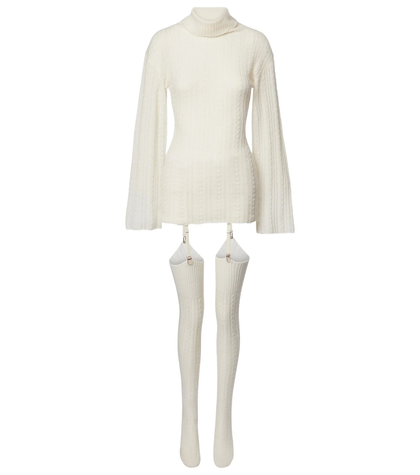 Wool-blend minidress