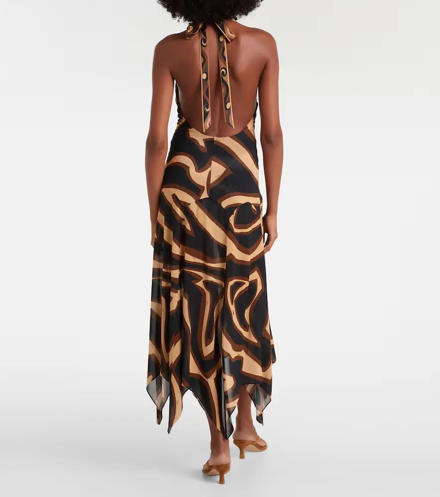 PUCCI Labirinto muslin jersey midi dress | Thumbnail 3
