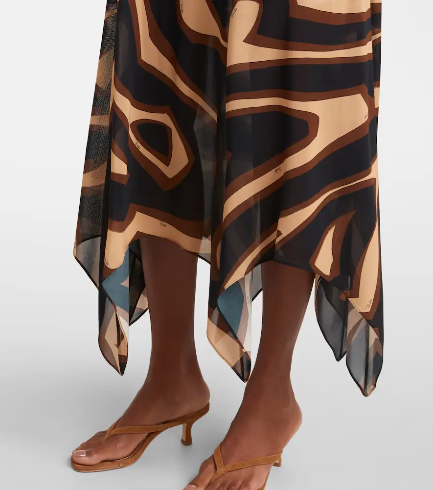 PUCCI Labirinto muslin jersey midi dress | Thumbnail 6