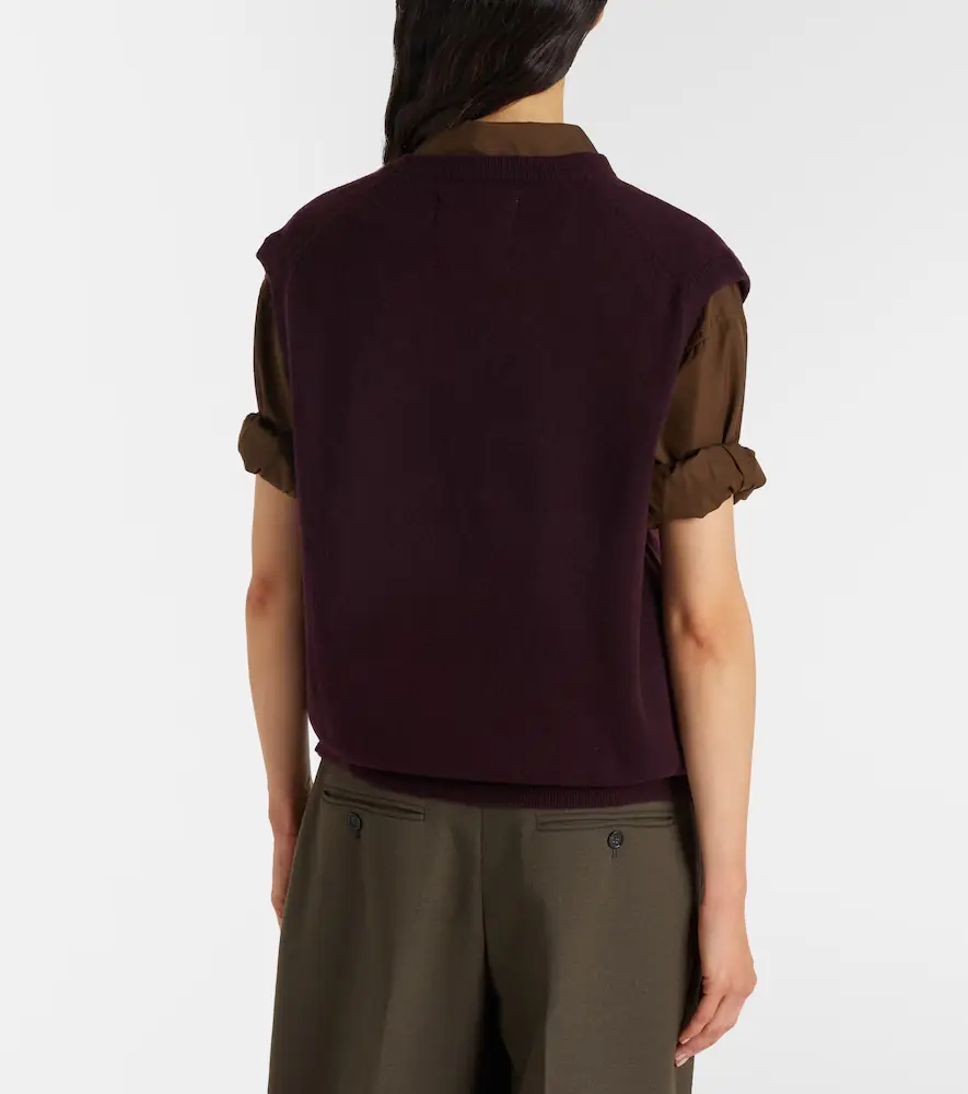 Extreme Cashmere n°243 Spencer cashmere-blend sweater vest | Thumbnail 6