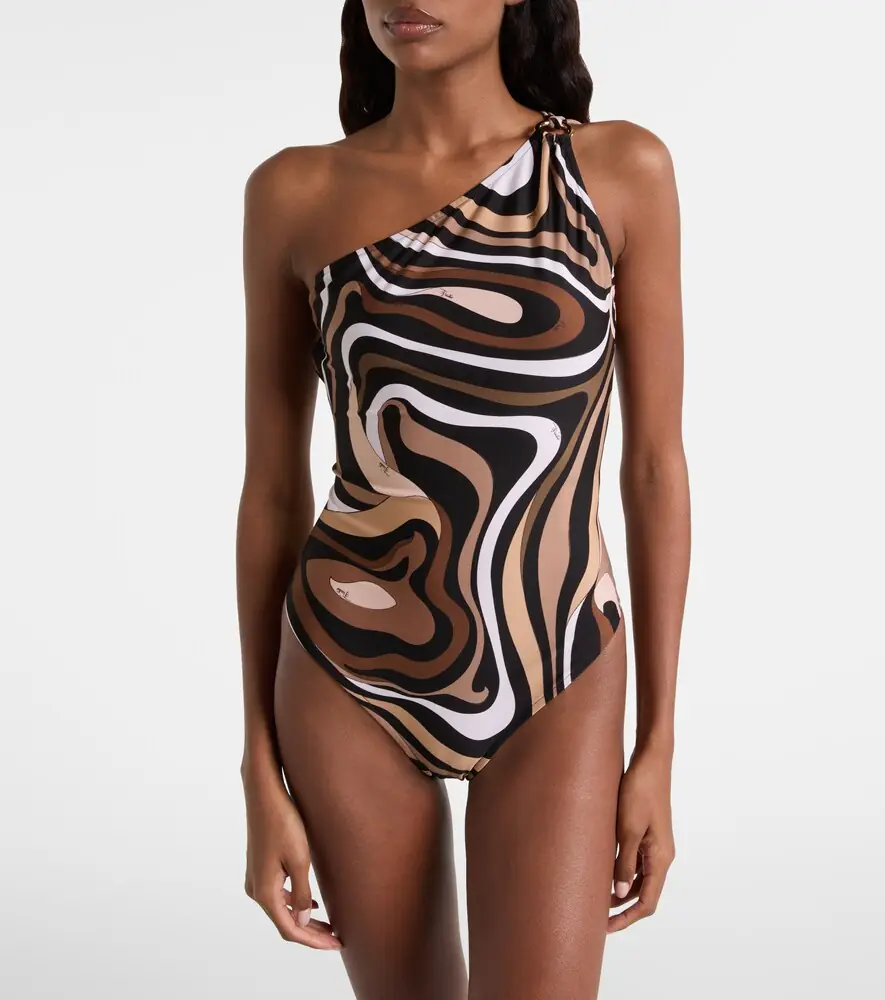 PUCCI Marmo one-shoulder swimsuit | Thumbnail 4 PUCCI Marmo one-shoulder swimsuit | Thumbnail 4