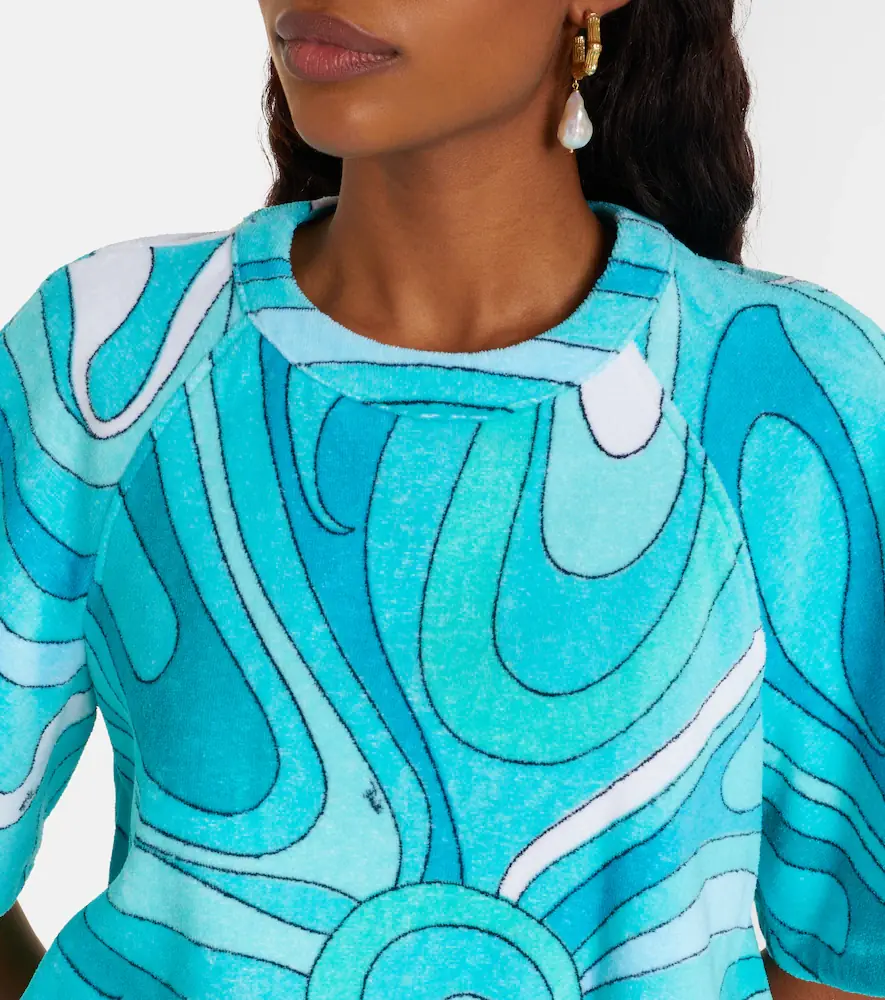 PUCCI Iride cotton terry crop top | Thumbnail 2