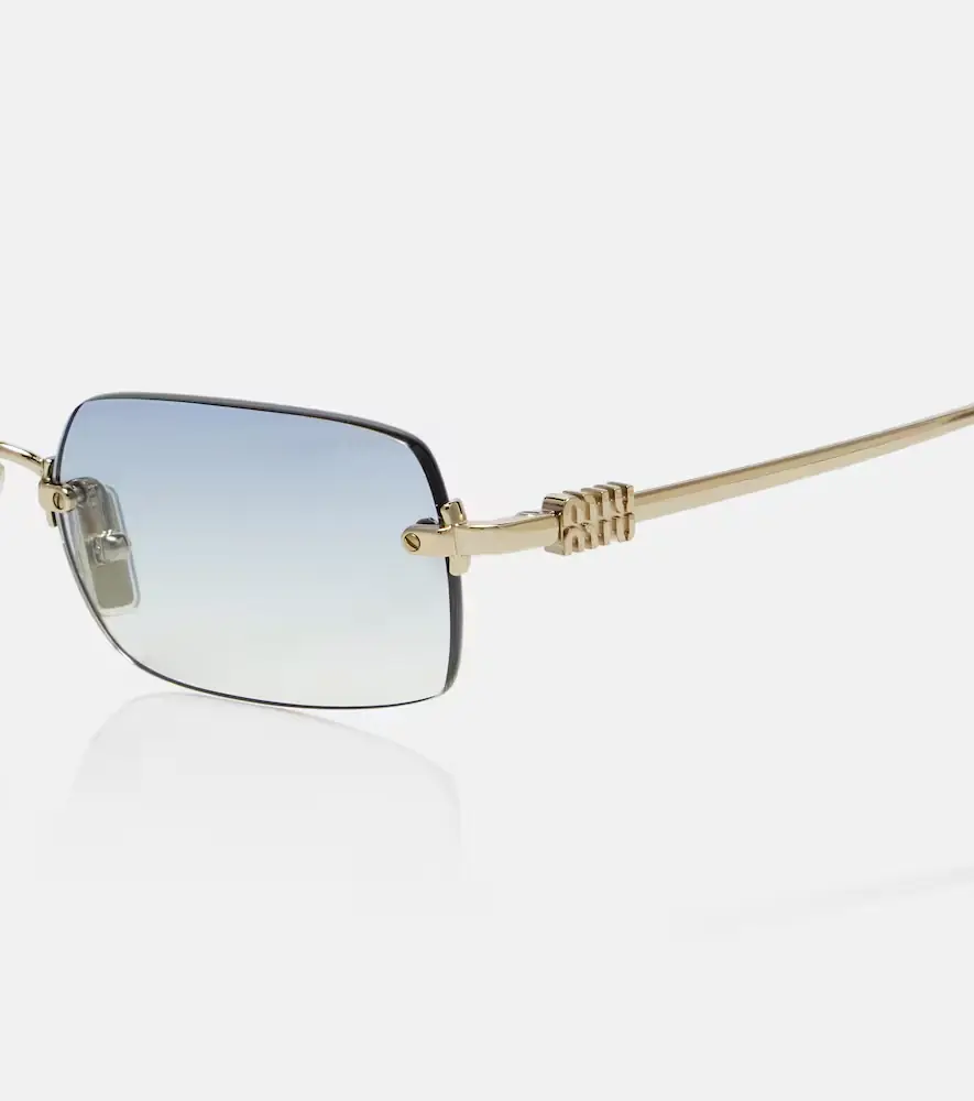 Miu Miu Logo rectangular sunglasses | Thumbnail 2