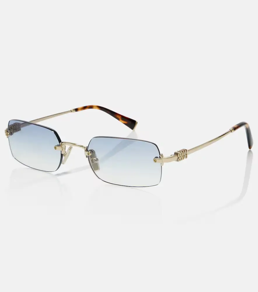 Miu Miu Logo rectangular sunglasses | Thumbnail 3