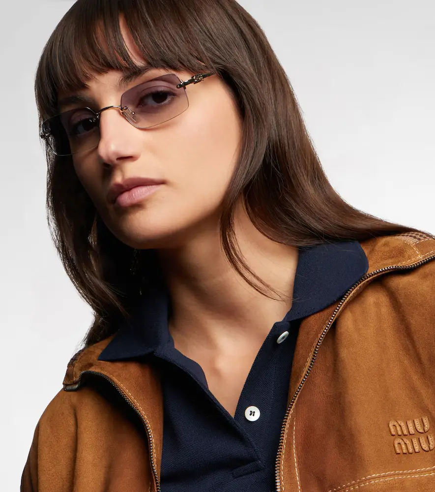 Miu Miu Logo rectangular sunglasses | Thumbnail 6