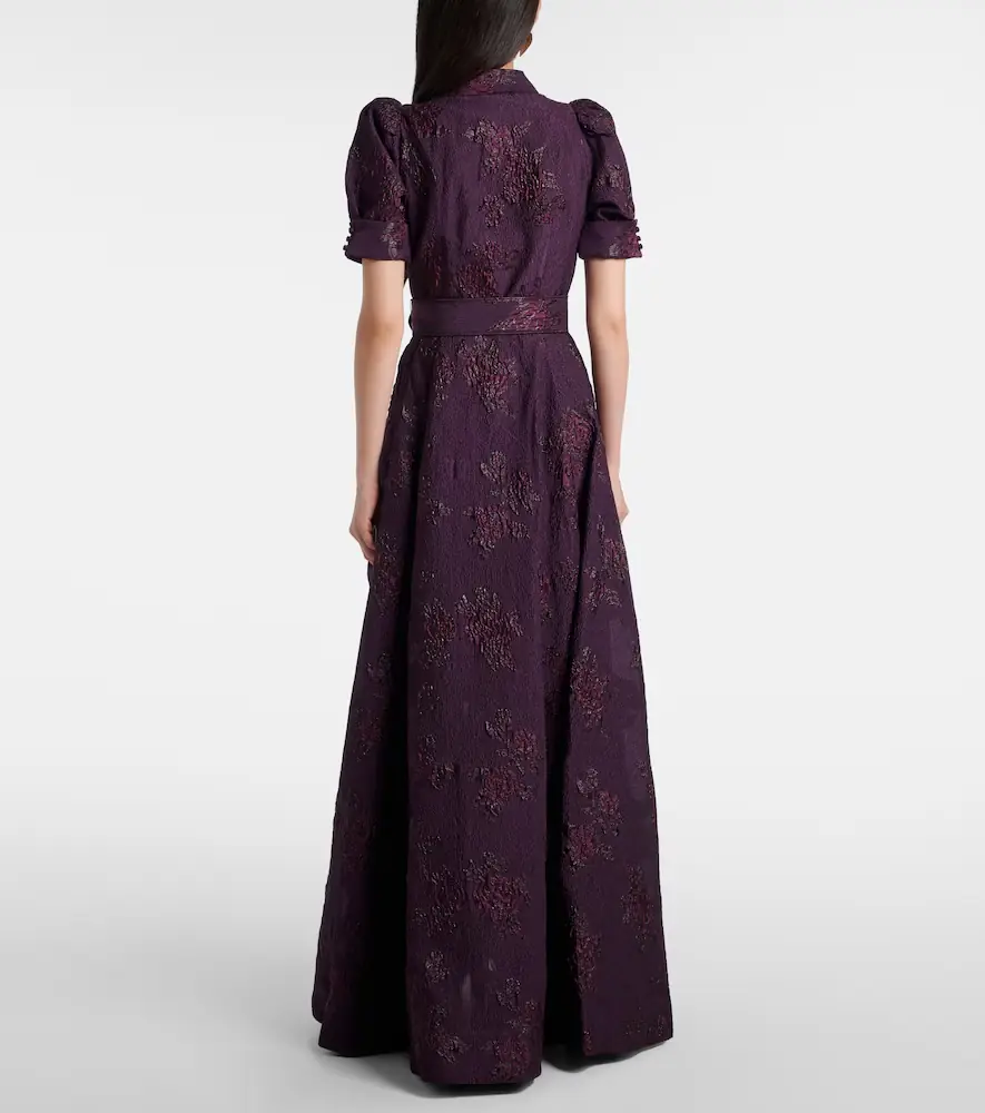 Rebecca Vallance Afina belted floral brocade gown | Thumbnail 2 Rebecca Vallance Afina belted floral brocade gown | Thumbnail 2