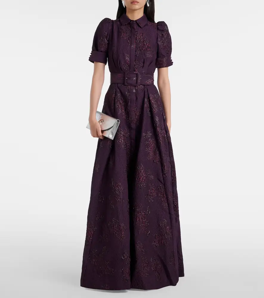 Rebecca Vallance Afina belted floral brocade gown | Thumbnail 5 Rebecca Vallance Afina belted floral brocade gown | Thumbnail 5