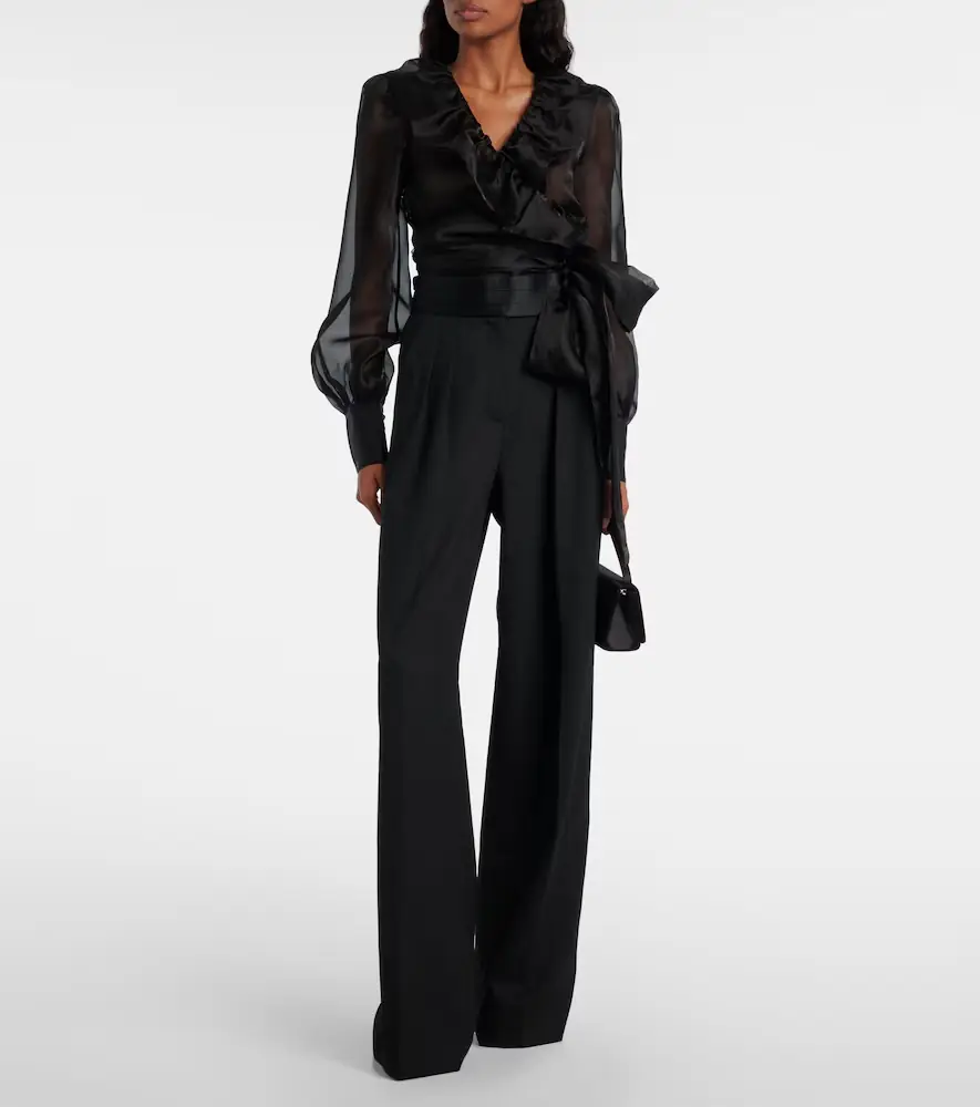 Rebecca Vallance Anjou sheer silk organza blouse | Thumbnail 4
