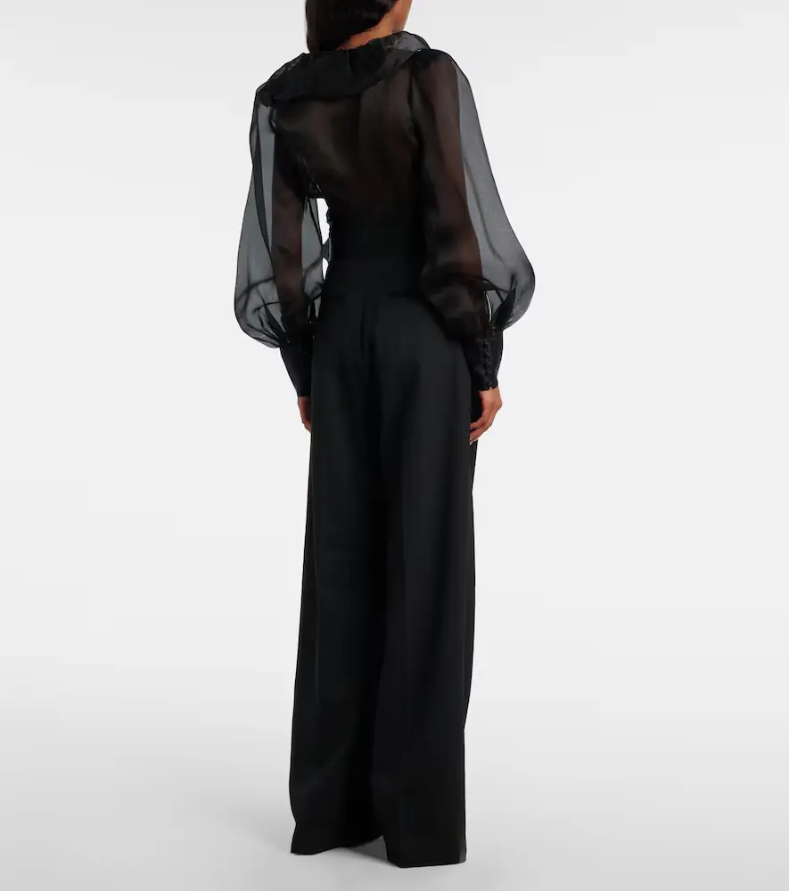 Rebecca Vallance Anjou sheer silk organza blouse | Thumbnail 5
