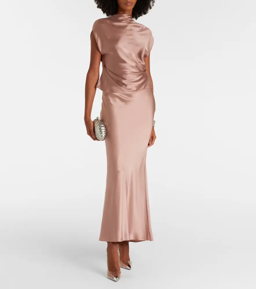 The Sei Silk satin maxi skirt | Thumbnail 3