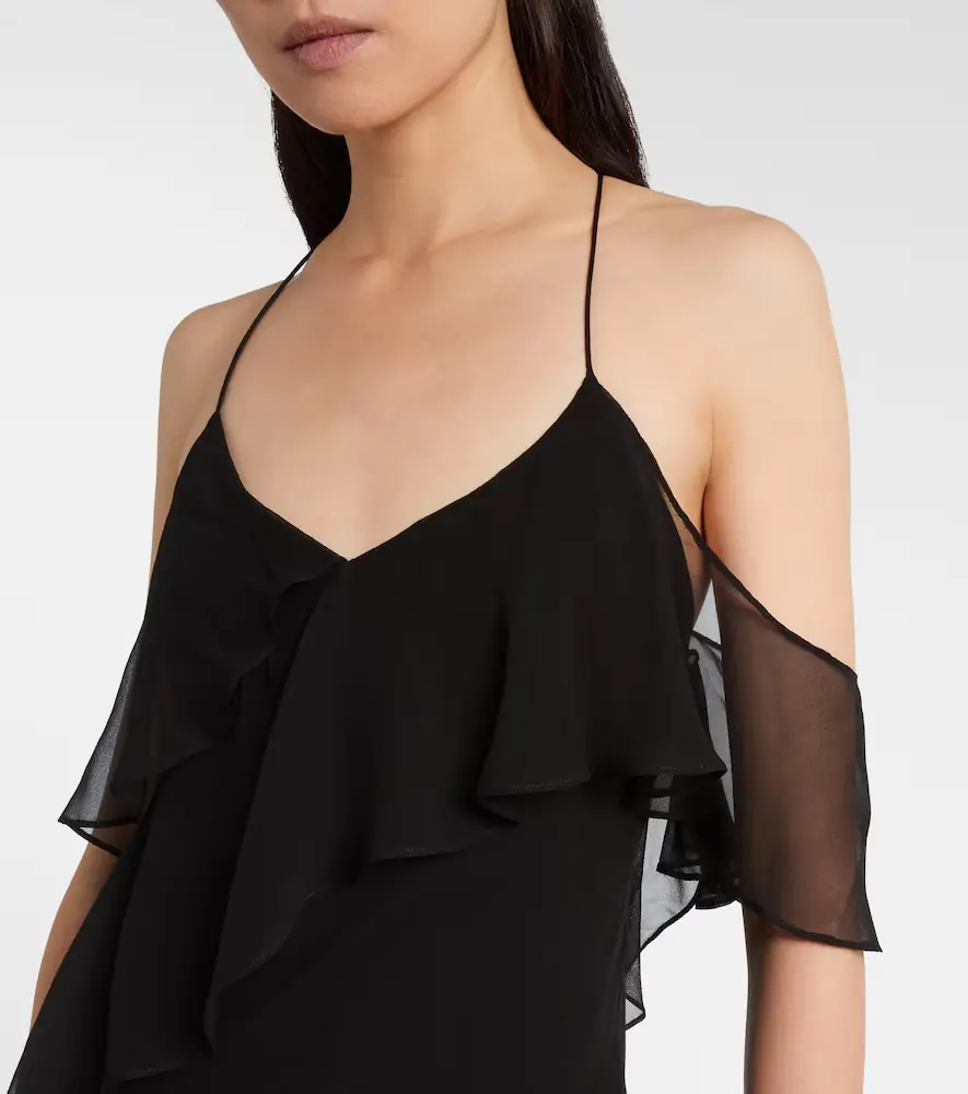 The Sei Ruffled silk chiffon maxi dress | Thumbnail 2
