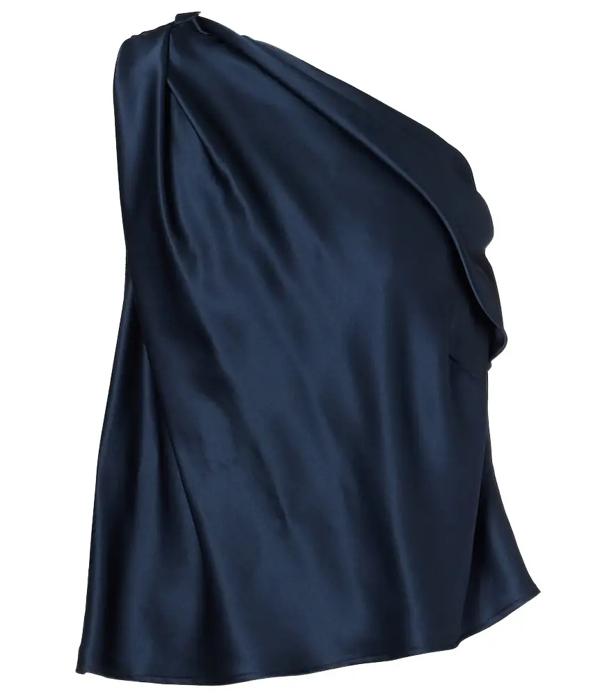 The Sei One-shoulder silk satin top | Image 1 The Sei One-shoulder silk satin top | Image 1