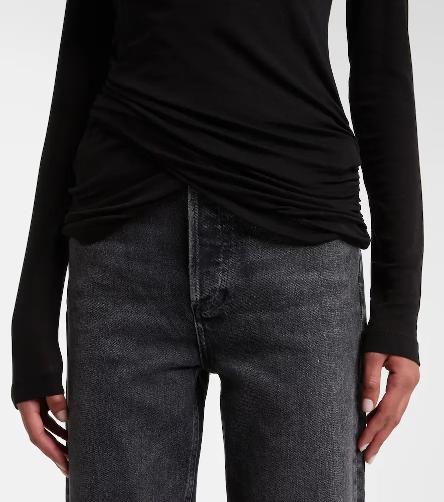 AGOLDE Eve draped T-shirt | Thumbnail 3