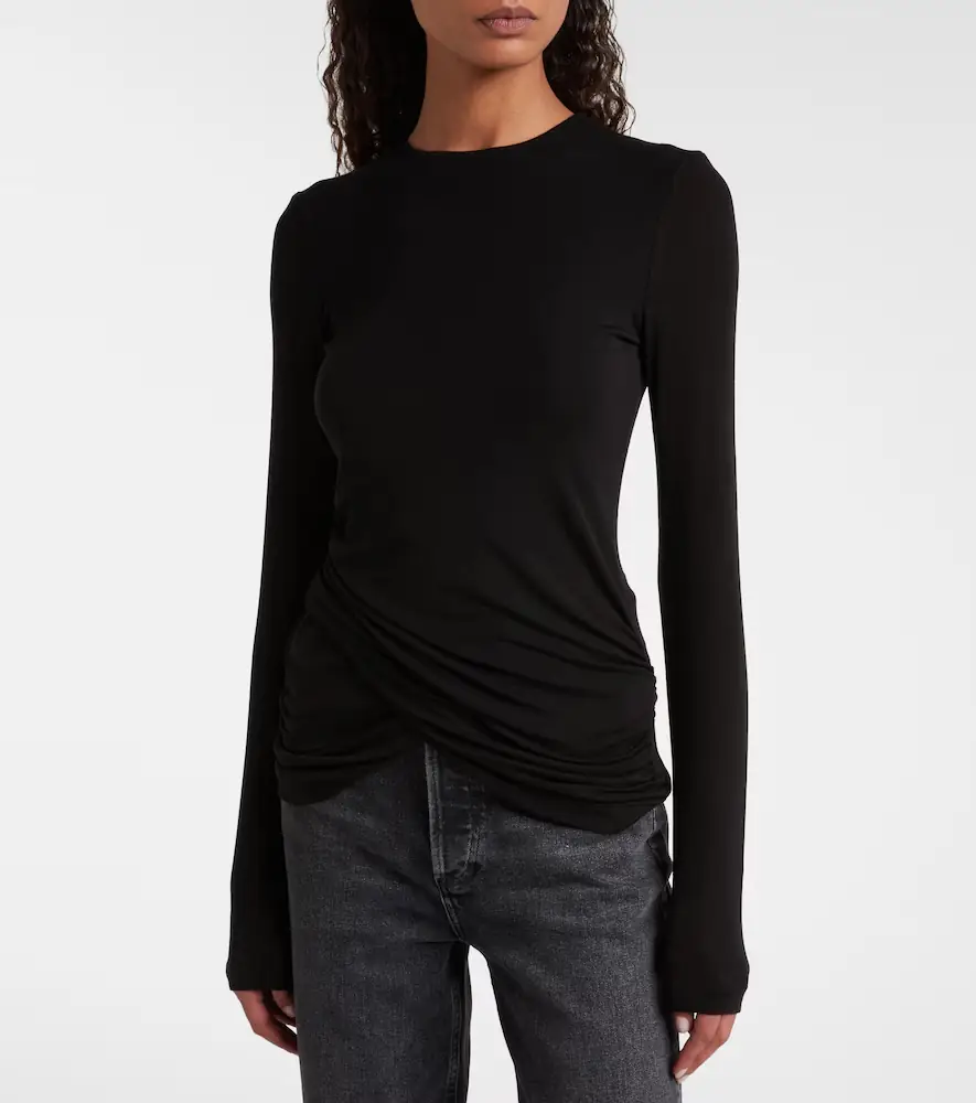 AGOLDE Eve draped T-shirt | Thumbnail 5