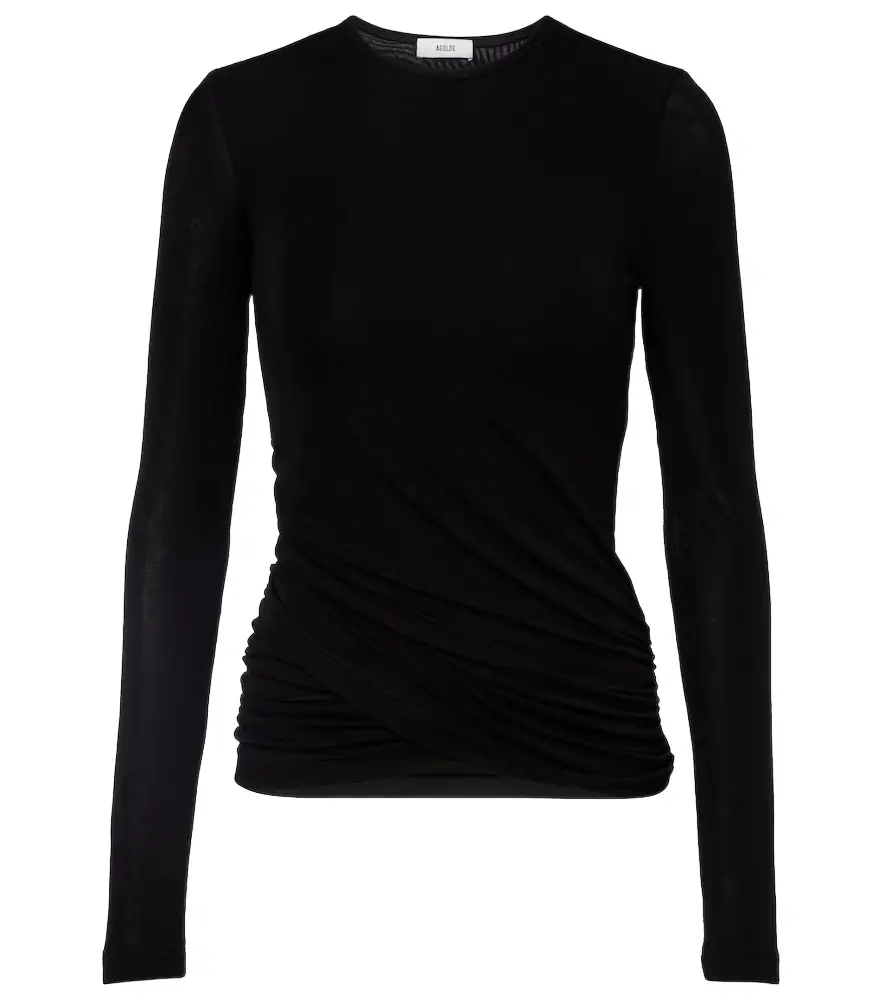 AGOLDE Eve draped T-shirt