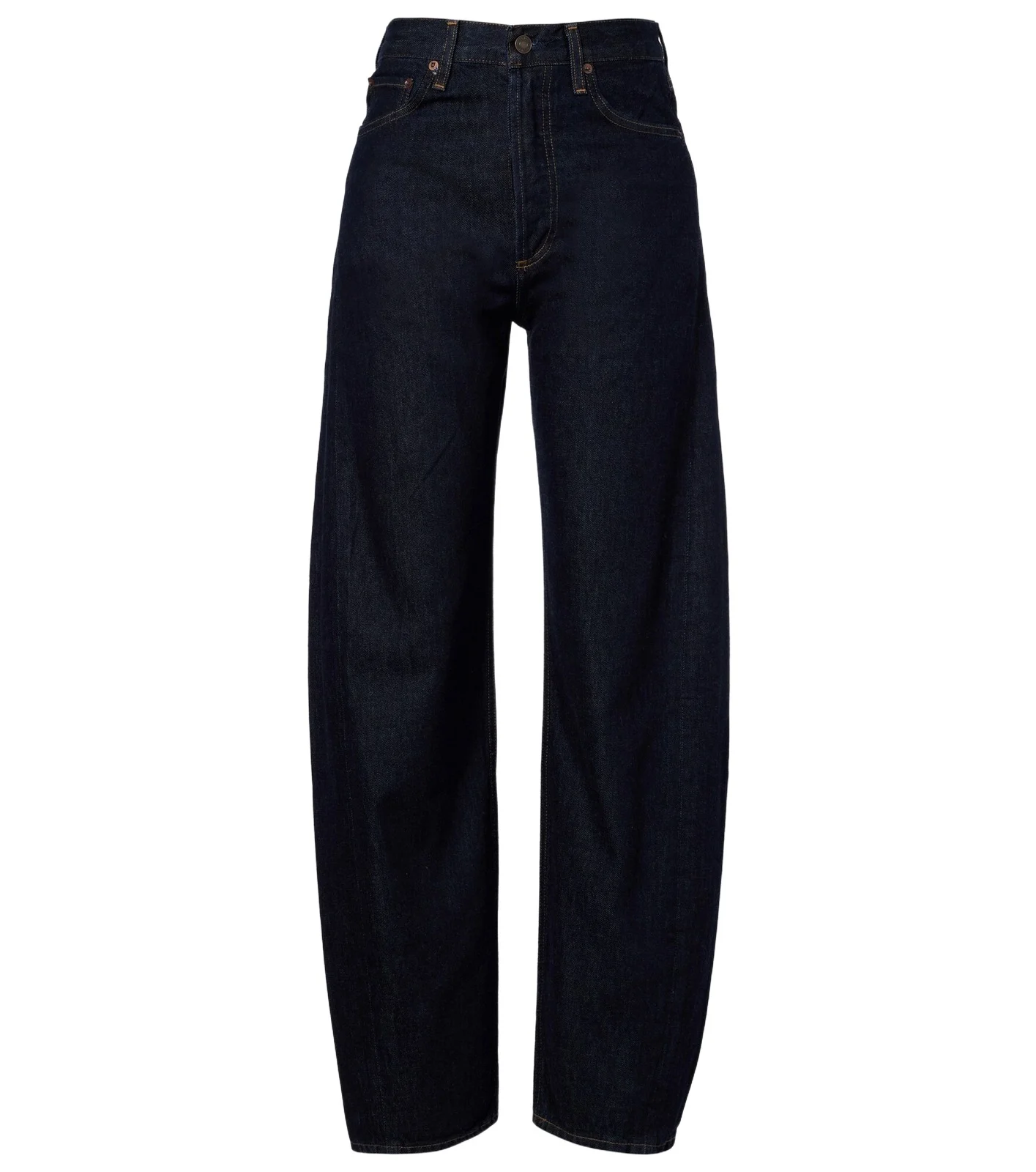 Luna high-rise barrel-leg jeans