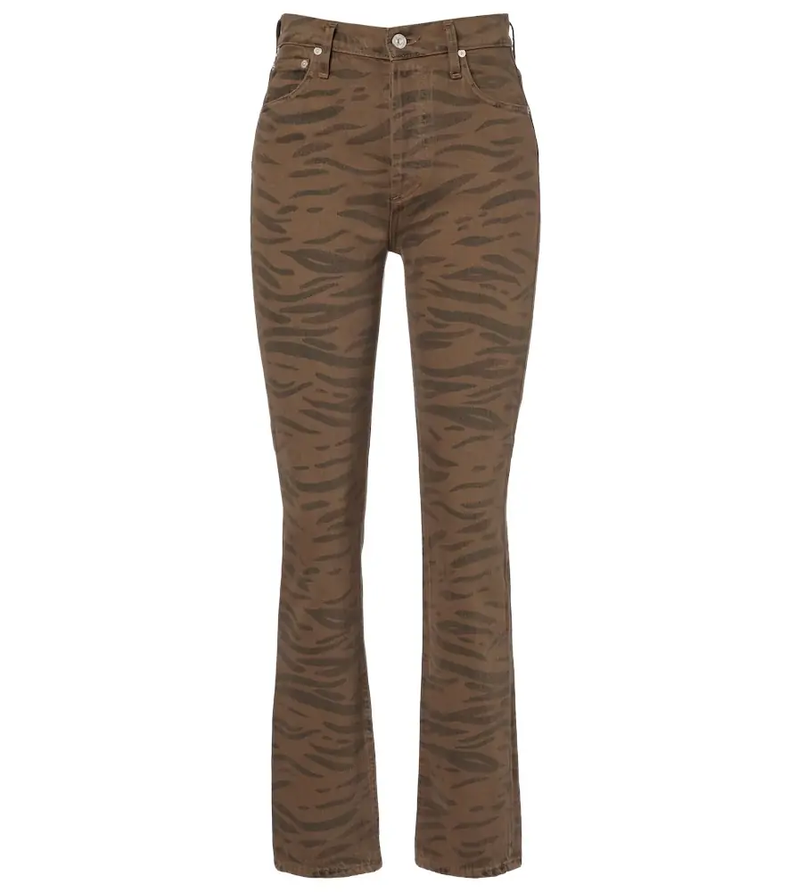 Citizens of Humanity Blaine zebra-print flared jeans