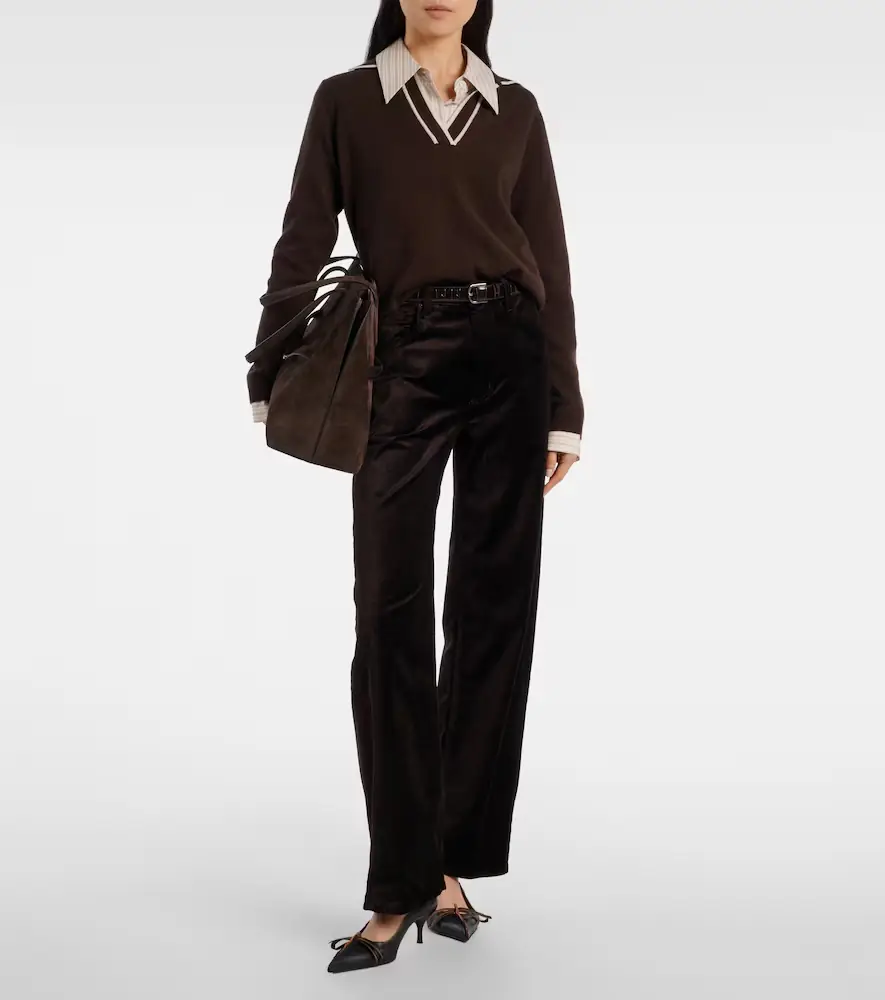 Citizens of Humanity Ayla cotton-blend velvet straight pants | Thumbnail 2