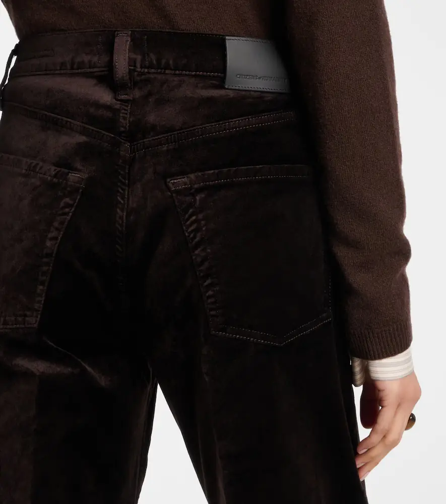 Citizens of Humanity Ayla cotton-blend velvet straight pants | Thumbnail 4
