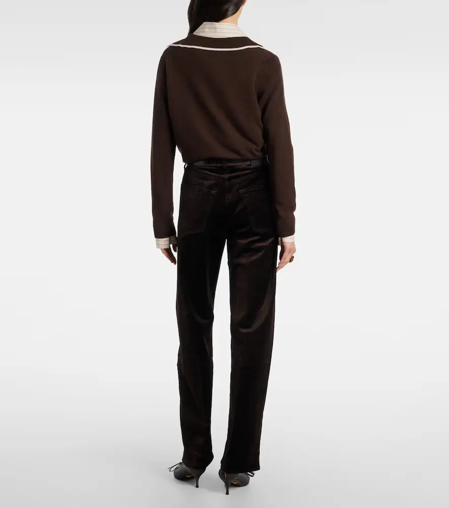 Citizens of Humanity Ayla cotton-blend velvet straight pants | Thumbnail 5