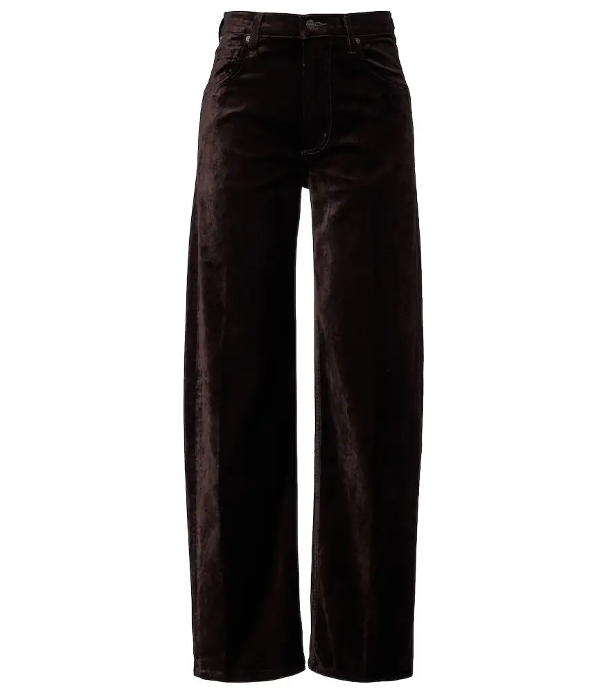 Citizens of Humanity Ayla cotton-blend velvet straight pants | Image 1 Citizens of Humanity Ayla cotton-blend velvet straight pants | Image 1